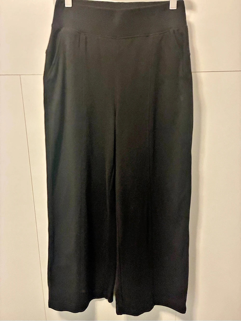 PACT Airplane Pintuck Wide Leg Pant Pants, Black, Small